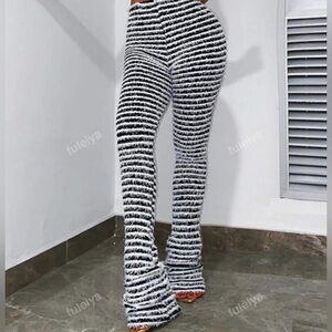 Striped Flare Leg Pants **NWOT**